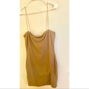 Beige mini dress